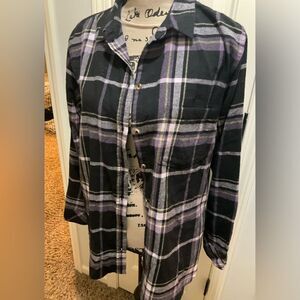 Button Up Flannel Shirt.Sonoma. NWT